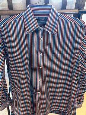 Paul & Shark Multistripe Long-Sleeve Button-Down Shirt - Navy Base